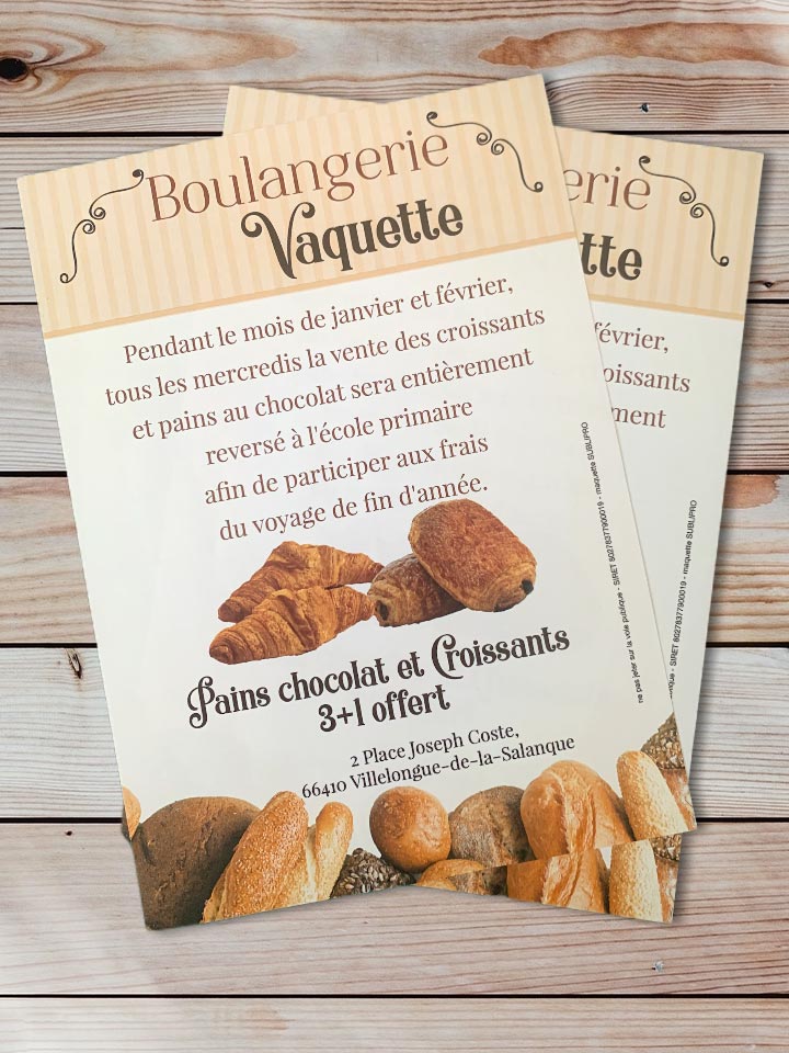 flyer boulangerie vaquette